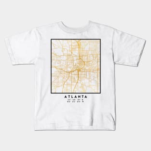 ATLANTA GEORGIA CITY STREET MAP ART Kids T-Shirt